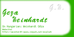geza weinhardt business card